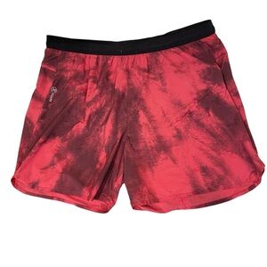 ROARK Run Amok Shorts in Black and Red Tie Dye Stretch size XL